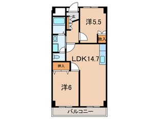 メゾンデ－ル昆陽の物件間取画像